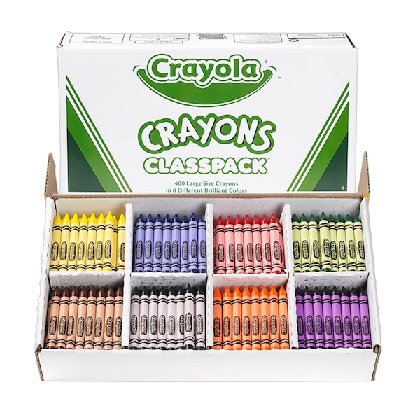 Crayon Classpack , Large Size, 8 Colors, PK400